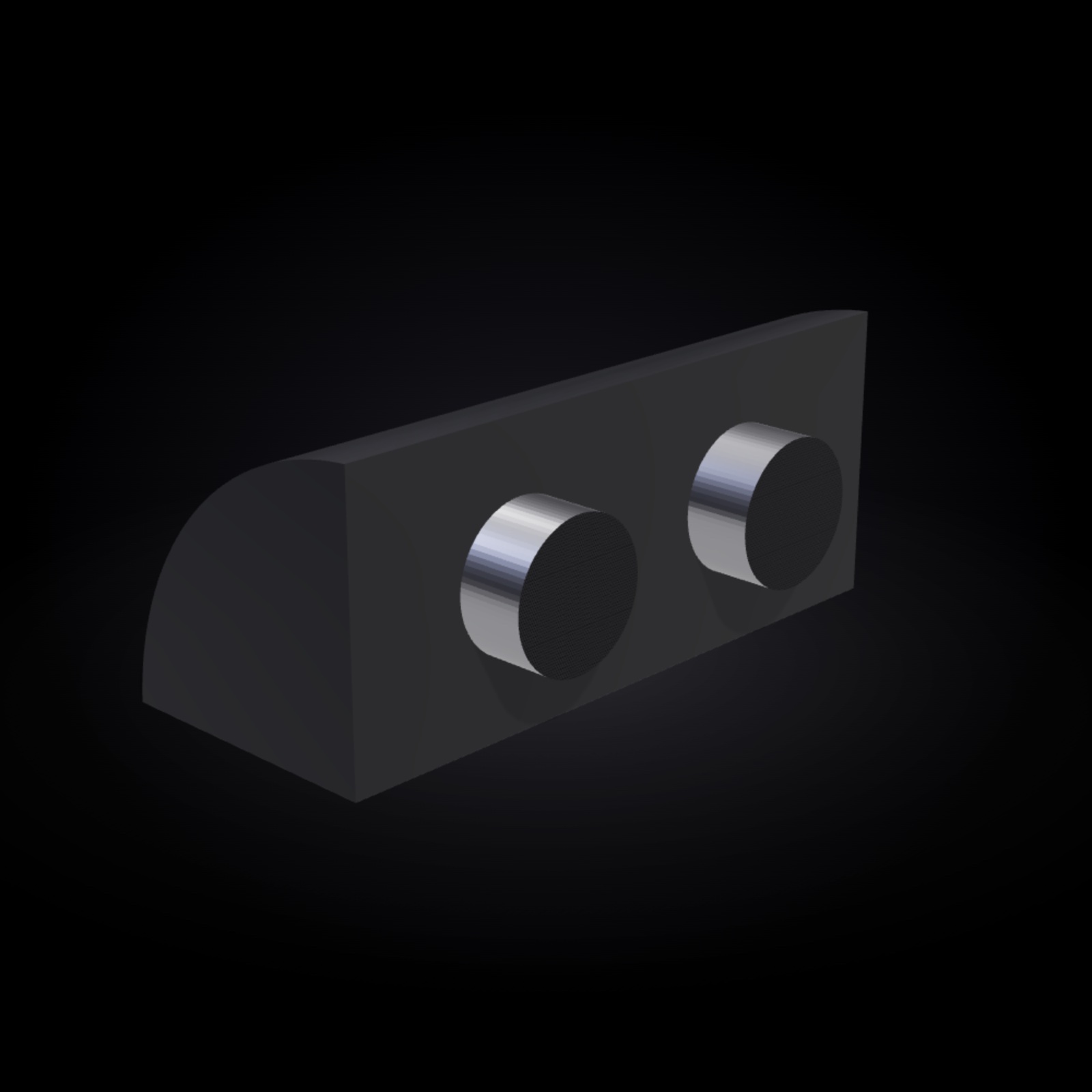 Render of the QuadSense blind-spot sensor module with its two ultrasonic sensors